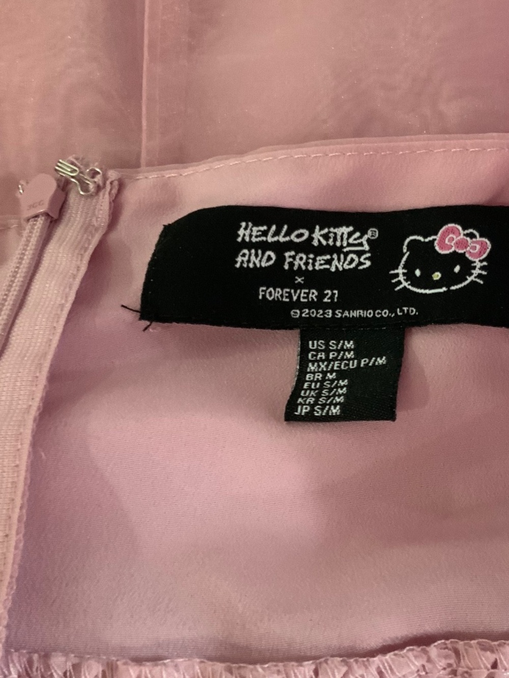 Forever 21 Hello Kitty My Melody Pink Babydoll Costume Dress Size S/M - Picture 8 of 10